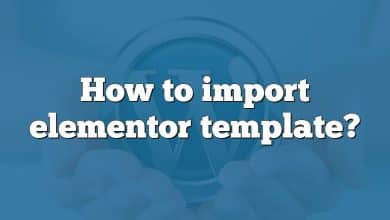 How to import elementor template?