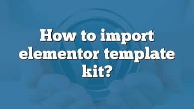 How to import elementor template kit?