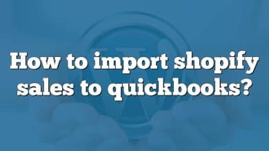 How to import shopify sales to quickbooks?