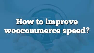 How to improve woocommerce speed?