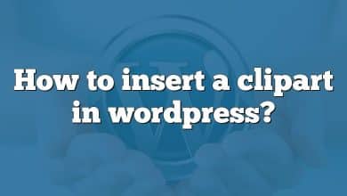 How to insert a clipart in wordpress?
