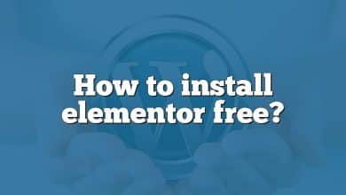 How to install elementor free?