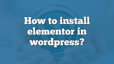 How to install elementor in wordpress?