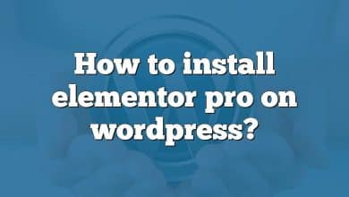 How to install elementor pro on wordpress?