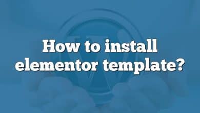 How to install elementor template?