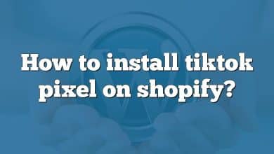 How to install tiktok pixel on shopify?