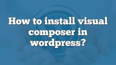 How to install visual composer in wordpress?