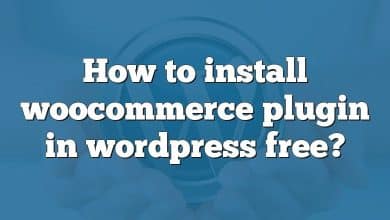 How to install woocommerce plugin in wordpress free?