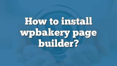 How to install wpbakery page builder?