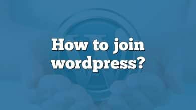 How to join wordpress?