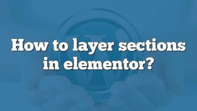 How to layer sections in elementor?