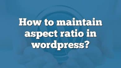 How to maintain aspect ratio in wordpress?