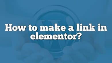 How to make a link in elementor?