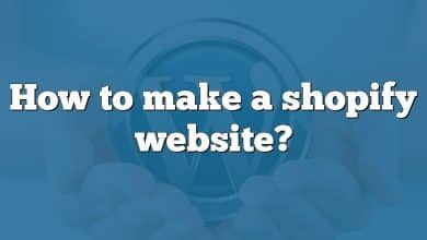 How to make a shopify website?