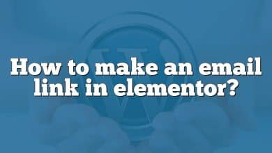 How to make an email link in elementor?