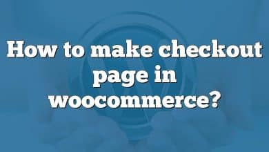 How to make checkout page in woocommerce?