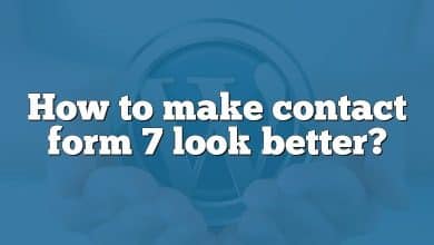 How to make contact form 7 look better?
