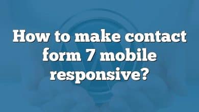 How to make contact form 7 mobile responsive?