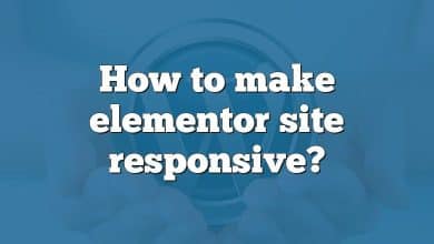 How to make elementor site responsive?