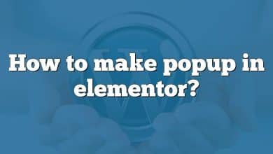 How to make popup in elementor?