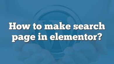 How to make search page in elementor?