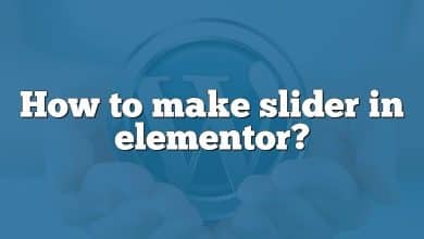 How to make slider in elementor?