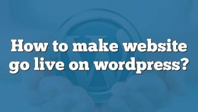 How to make website go live on wordpress?