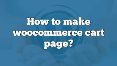 How to make woocommerce cart page?