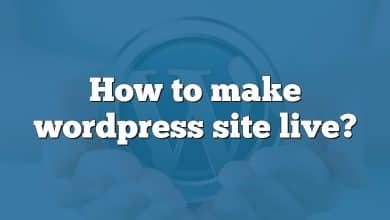 How to make wordpress site live?