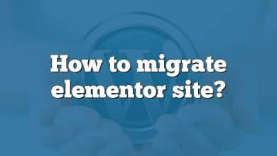 How to migrate elementor site?