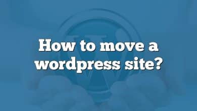 How to move a wordpress site?