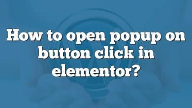 How to open popup on button click in elementor?