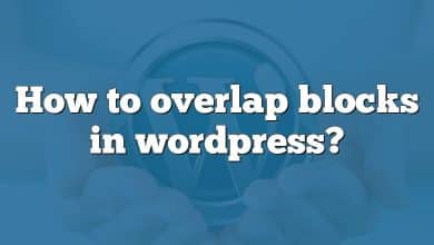 How to overlap blocks in wordpress?