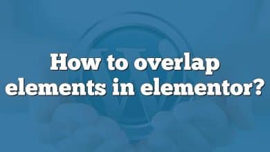 How to overlap elements in elementor?