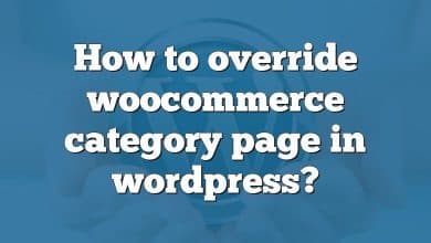 How to override woocommerce category page in wordpress?