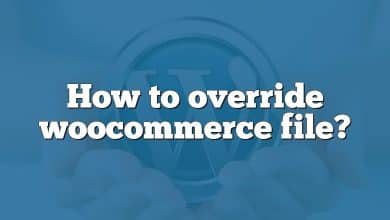 How to override woocommerce file?