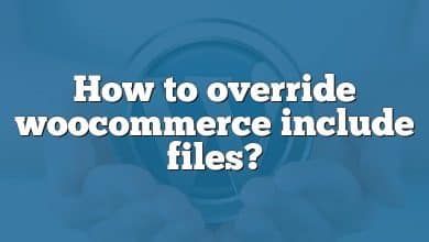 How to override woocommerce include files?