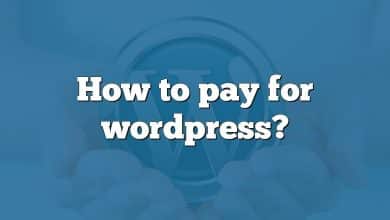 How to pay for wordpress?
