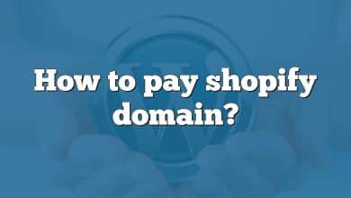 How to pay shopify domain?