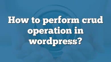 How to perform crud operation in wordpress?