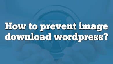 How to prevent image download wordpress?