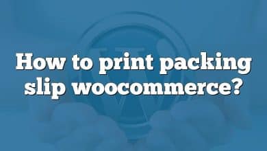 How to print packing slip woocommerce?