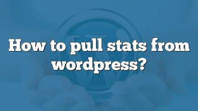 How to pull stats from wordpress?