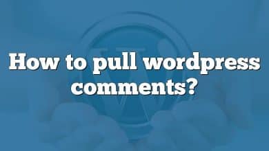 How to pull wordpress comments?