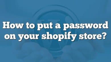 How to put a password on your shopify store?