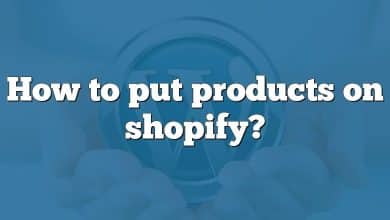 How to put products on shopify?