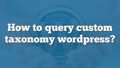 How to query custom taxonomy wordpress?