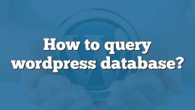 How to query wordpress database?