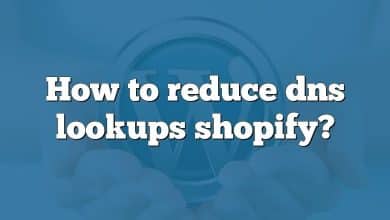 How to reduce dns lookups shopify?