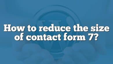 How to reduce the size of contact form 7?